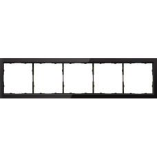 Рамка 5-я черное стекло,  серия R98 Glass