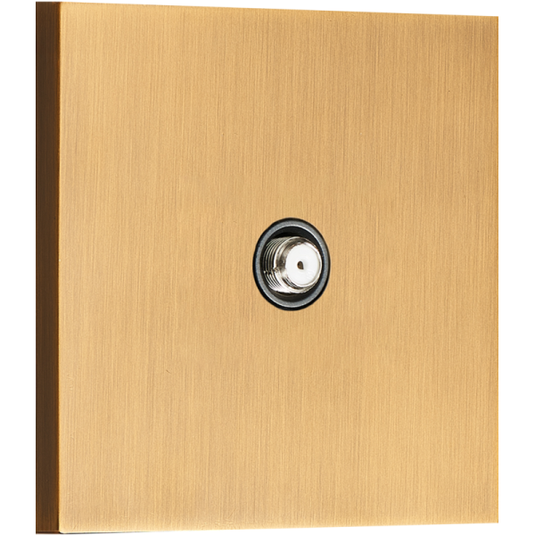 Спутниковая розетка SAT 1 Вых.: 950-2400 МГц,  (F-разъём),  латунь,  серия N96