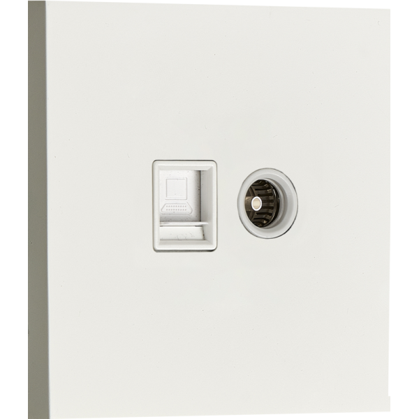 Комбинированая розетка TV + RJ45 (двойная) cat.6/ClassE,  белый,  серия N96