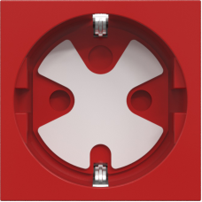 Розетка 2К+З нем.ст.,  в/заж.,  с з/ш,  мех. блок. ключ,  крас. (45х45мм),  серия (тип) DF6