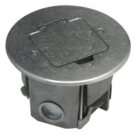 Лючок Surface 2 мод. (1 мод. 45х45 мм.),   круглый,  оцинкованная сталь,  IP44,  (с уст. набором)