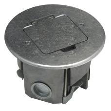 Лючок Surface 2 мод. (1 мод. 45х45 мм.),   круглый,  оцинкованная сталь,  IP44,  (с уст. набором)