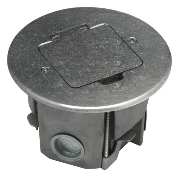 Лючок Surface 2 мод. (1 мод. 45х45 мм.),   круглый,  оцинкованная сталь,  IP44,  (с уст. набором)