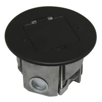 Лючок Surface 2 мод. (1 мод. 45х45 мм.),   круглый,  антрацит,  IP44,  (с уст. набором)