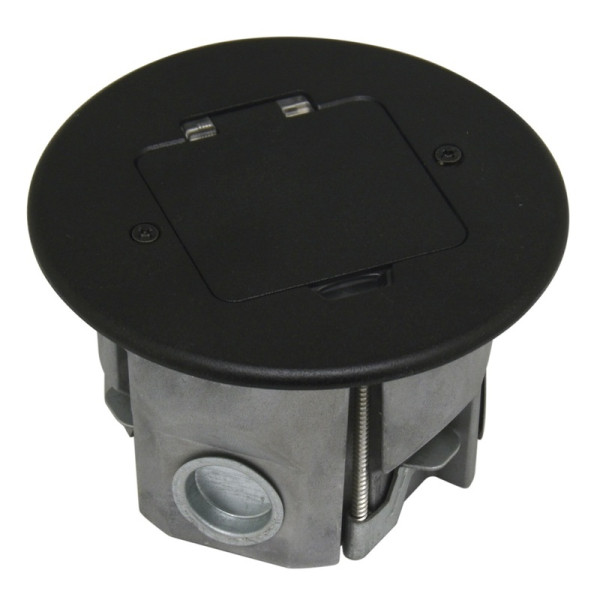 Лючок Surface 2 мод. (1 мод. 45х45 мм.),   круглый,  антрацит,  IP44,  (с уст. набором)