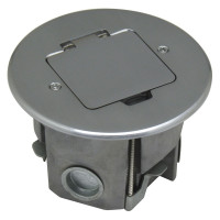 Лючок Surface 2 мод. (1 мод. 45х45 мм.),   круглый,  полированное серебро,  IP44,  (с уст. набором)