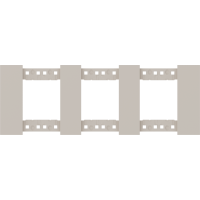 Декоративная рамка 2+2+2 модуля,  песочный
