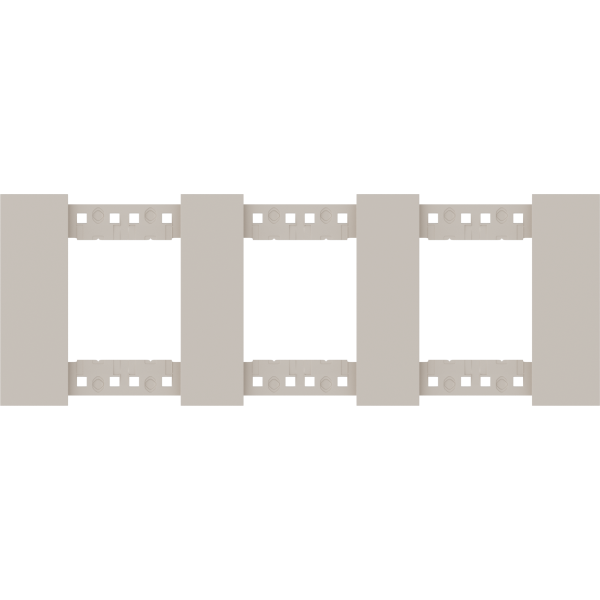 Декоративная рамка 2+2+2 модуля,  песочный