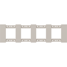 Декоративная рамка 2+2+2+2 модуля,  песочный