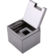 Лючок в пол 2 мод. (1 мод. 45х45 мм),  нержавеющая сталь,  (с уст. набором)