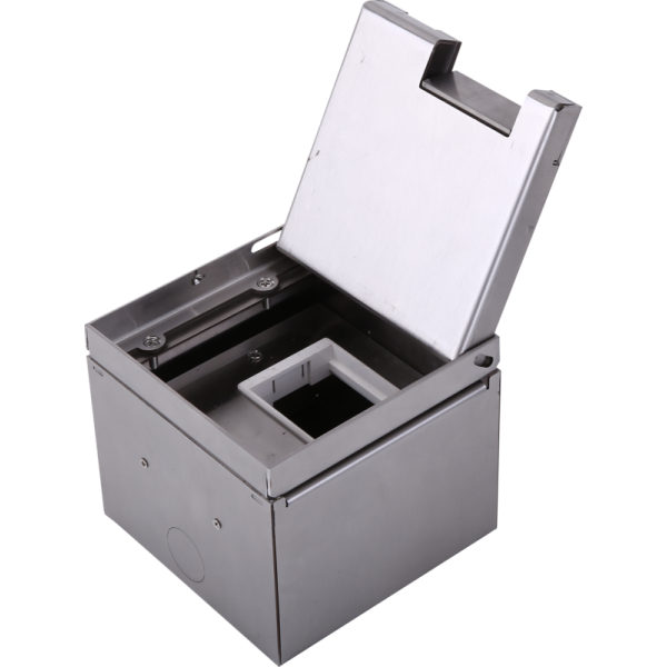 Лючок в пол 2 мод. (1 мод. 45х45 мм),  нержавеющая сталь,  (с уст. набором)