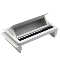 Настольный встраиваемый розеточный блок Spring 8 мод. (4 мод. 45х45),  белый