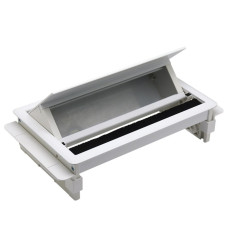 Настольный встраиваемый розеточный блок Spring 8 мод. (4 мод. 45х45),  белый