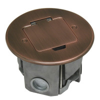 Лючок Surface 2 мод. (1 мод. 45х45 мм.),   круглый,  красная медь,  IP44,  (с уст. набором)