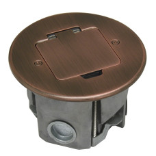 Лючок Surface 2 мод. (1 мод. 45х45 мм.),   круглый,  красная медь,  IP44,  (с уст. набором)