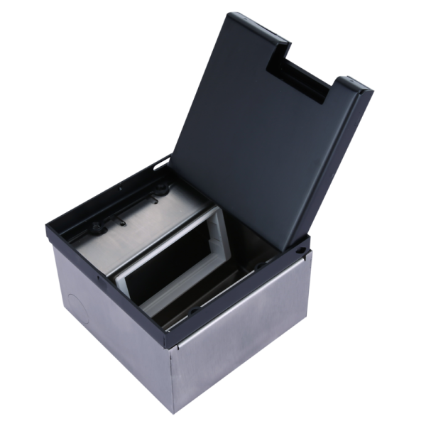 Лючок в пол 4 мод. (2 мод. 45х45 мм.) верт. установка,  металл антрацит