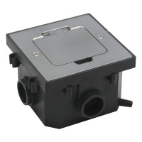 Лючок Surface 2 мод. (1 мод. 45х45 мм.),  полированное серебро,  IP44,  (с уст. набором)