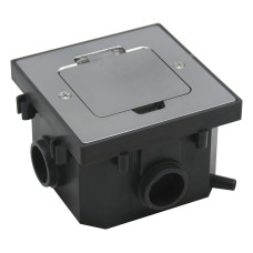 Лючок Surface 2 мод. (1 мод. 45х45 мм.),  полированное серебро,  IP44,  (с уст. набором)