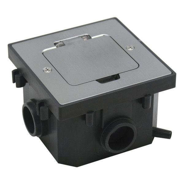 Лючок Surface 2 мод. (1 мод. 45х45 мм.),  полированное серебро,  IP44,  (с уст. набором)