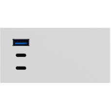 USB зарядное устройство,  100W,  Type A + C + C,  4 мод.,  бел. (90х45мм)