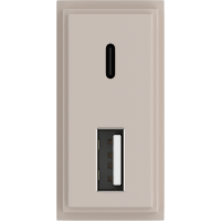 Зарядное устройство USB Стандарт A-С 5V 3100мА 1 модуль,  песочный