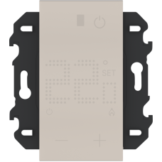 Термостат для ТП цифровой с дисплеем с выносным датчиком 230В 16А 2 модуля,  песочный