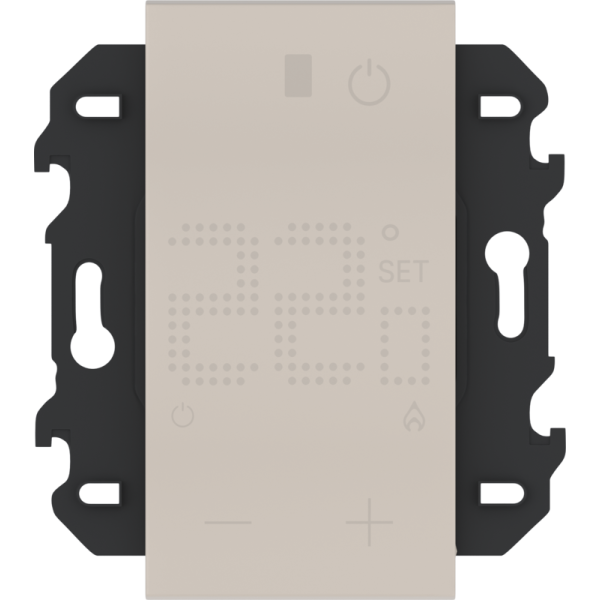 Термостат для ТП цифровой с дисплеем с выносным датчиком 230В 16А 2 модуля,  песочный