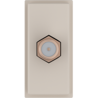 Розетка спутниковая,  TV-SAT разъем F 1 модуль,  песочный