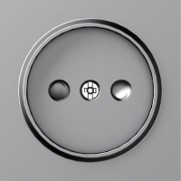 Накладка для розетки без заземления,  со шторками 16A 250 В~,  матовый серый,  серия A07