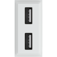 Зарядное устройство USB Стандарты А-А 5V 2100мА 1 модуль,  белый