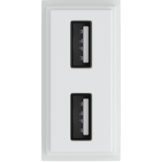 Зарядное устройство USB Стандарты А-А 5V 2100мА 1 модуль,  белый