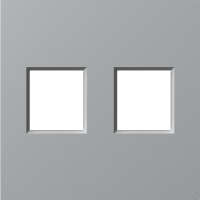 Накладка 2-я для розеток RJ45, TV, SAT,  матовый серый,  серия A07