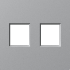 Накладка 2-я для розеток RJ45, TV, SAT,  матовый серый,  серия A07