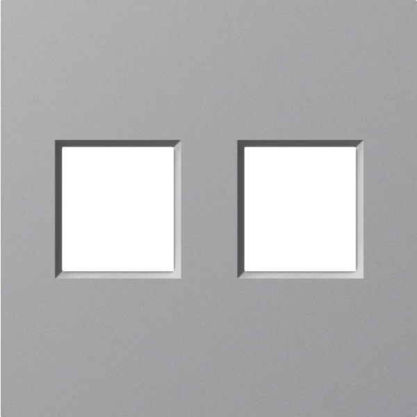 Накладка 2-я для розеток RJ45, TV, SAT,  матовый серый,  серия A07