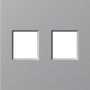 Накладка 2-я для розеток RJ45, TV, SAT,  матовый серый,  серия A07