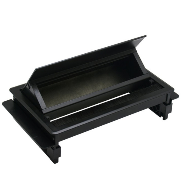 Настольный встраиваемый розеточный блок Spring 8 мод. (4 мод. 45х45),  черный