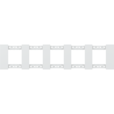 Декоративная рамка 5 постов (2+2+2+2+2) модуля,  белый
