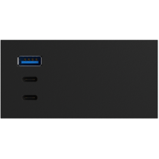 USB зарядное устройство,  100W,  Type A + C + C,  4 мод.,  черн. матовая (90х45мм)