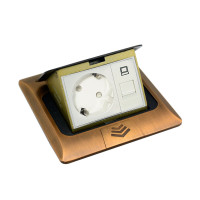 Выдвижной блок Snap 3 мод. античная латунь (с уст. набором)