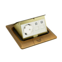 Выдвижной блок Snap 4 мод. античная латунь (с уст. набором)