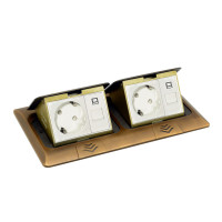 Выдвижной блок Snap 6 (3+3) мод. античная латунь (с уст. набором)