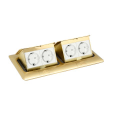 Выдвижной блок Snap 8 (4+4) мод. латунь (с уст. набором)