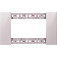 Декоративная рамка 4 модуля итал.стандарт,  стекло глянцевое кашемир