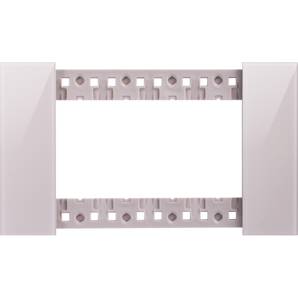 Декоративная рамка 4 модуля итал.стандарт,  стекло глянцевое кашемир