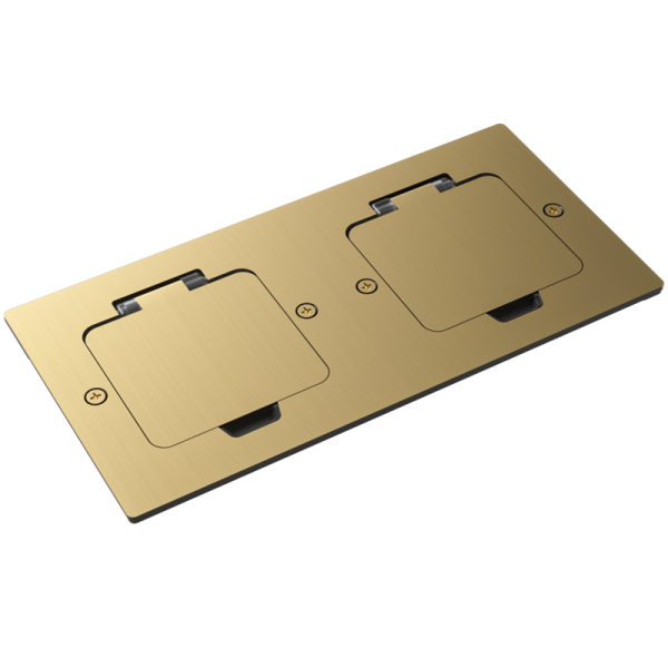 Лючок Surface 4 мод. (2 мод. 45х45 мм.),  золото,  IP44