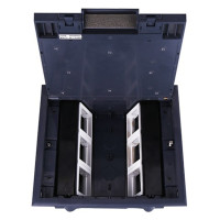 Лючок в пол 12 мод. (6 мод. 45х45 мм.) верт. установка,  крышка ABS +гальванизированная стальн