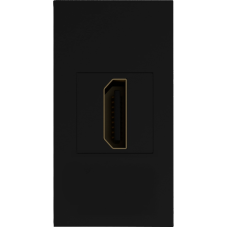 Розетка HDMI,  1мод.,  черн. (22.5х45мм)