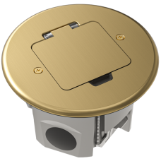 Лючок Surface 2 мод. (1 мод. 45х45 мм.),   круглый,  золото,  IP44,  (с уст. набором)