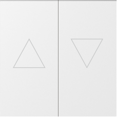 Клавиша 2-я со стрелками для жалюзи,  глянцевый белый,  серия A07