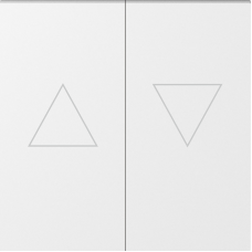 Клавиша 2-я со стрелками для жалюзи,  матовый белый,  серия A07